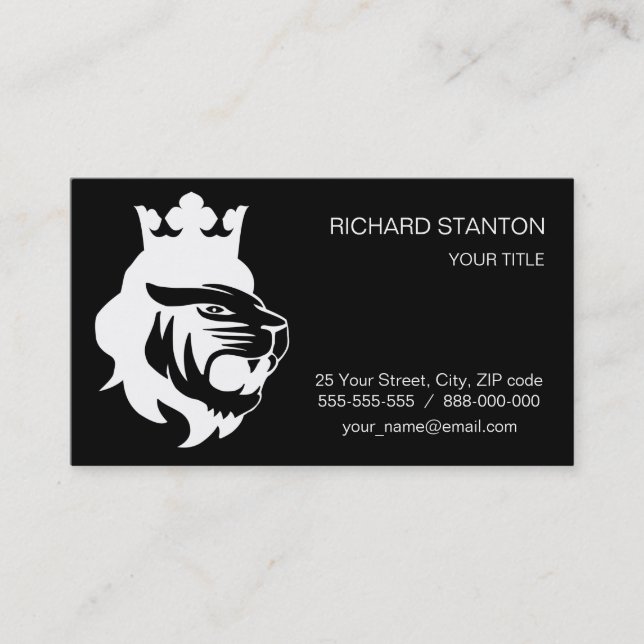 Tarjeta De Visita Cabeza del rey león (Anverso)