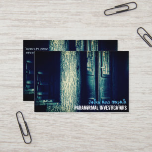Tarjeta De Visita Cabina de Creepy de Investigador Paranormal