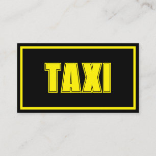 Tarjeta De Visita Cabina de servicio de taxista amarillo con marco a