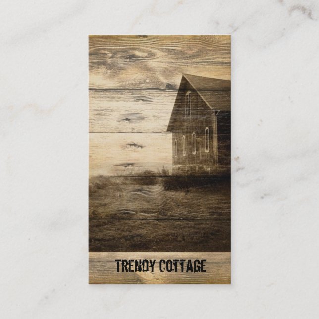 Tarjeta De Visita cabina primitiva del país del cortijo del país (Anverso)