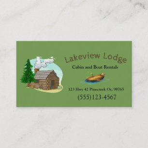 Tarjeta De Visita Cabina Resort Vacation Lodge Rental