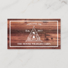 Tarjeta De Visita Cabina Rustic Wood Vacation Rental Property