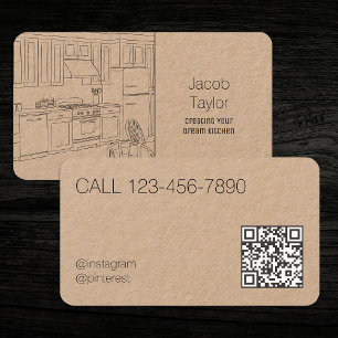 Tarjeta De Visita Cabinería de cocina QR