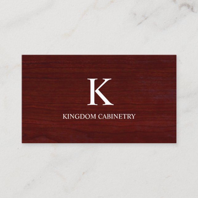 Tarjeta De Visita Cabinet Maker Business Card Template (Anverso)