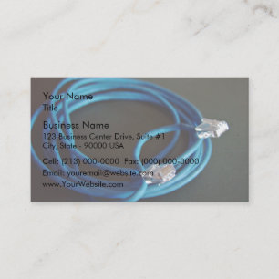Tarjeta De Visita Cable azul de Ethernet CAT5