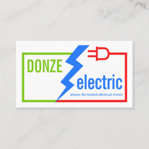 Tarjeta De Visita Cable de circuito eléctrico simple y elegante