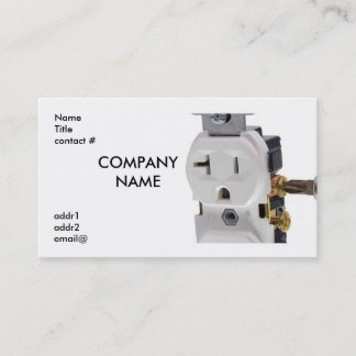 Tarjeta De Visita cableado eléctrico del enchufe de pared