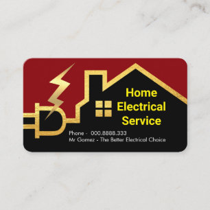 Tarjeta De Visita Cableado Eléctrico Dorado Marco de Circuito Domést