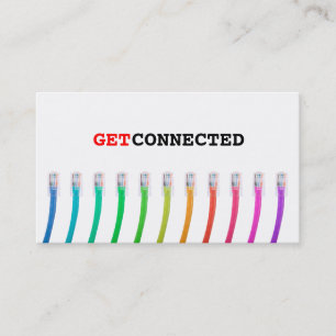 Tarjeta De Visita Cables de red coloridos