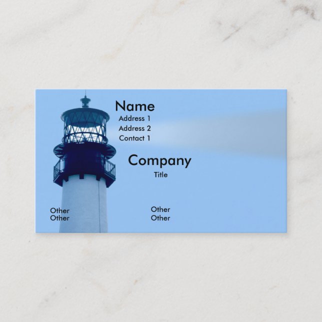 Tarjeta De Visita Cabo la Florida Lightwouse (Anverso)