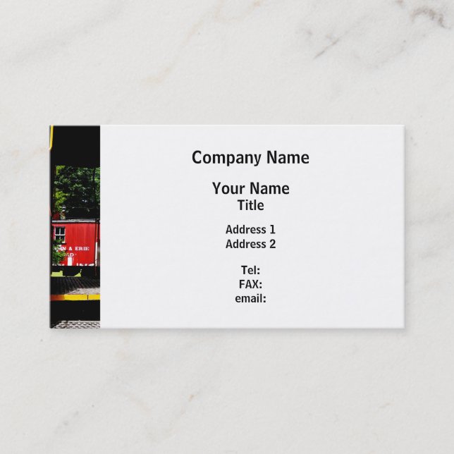 Tarjeta De Visita Caboose a la distancia (Anverso)