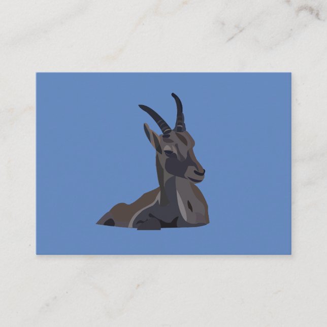 Tarjeta De Visita Cabra de Arte Animal Ibex Goat (Anverso)