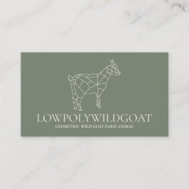 Tarjeta De Visita Cabra de cría de animales de la salvia verde