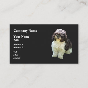 Tarjeta De Visita Cachorro adorable de Shih Tzu