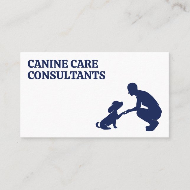 Tarjeta De Visita Cachorro con entrenador (Anverso)