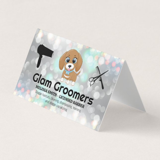 Tarjeta De Visita Cachorro | Herramientas de crecimiento del cabello (Anverso)