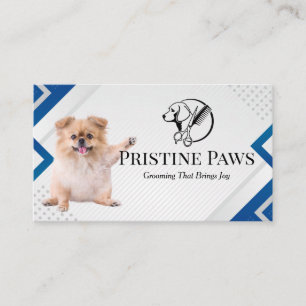 Tarjeta De Visita Cachorro   Logo de mascota Groomers