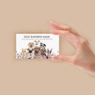 Tarjeta De Visita Cachorros de Perros Múltiples