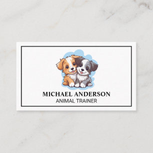 Tarjeta De Visita Cachorros felices