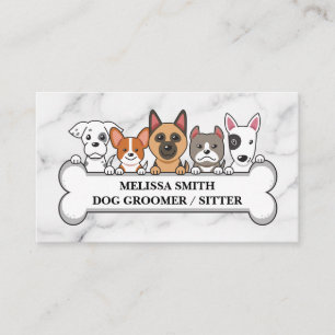 Tarjeta De Visita Cachorros Hueso de perro Servicios para animal