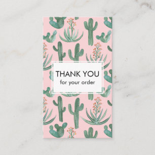 Tarjeta De Visita Cacti de moda y suculentas acuarela Código QR grac
