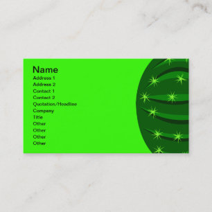 Tarjeta De Visita Cactus3 Vector GREEN SPARKLE CACTUS PERSONALIZADO 