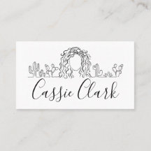 Cactus Beauty Salon Business Card