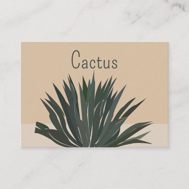 Tarjeta De Visita Cactus Cacti Succulent Cactus (Anverso)
