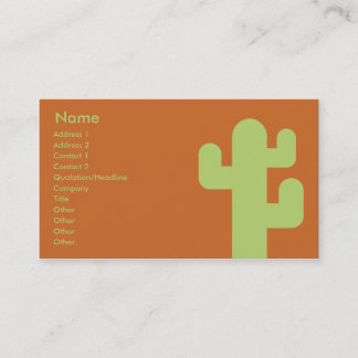 Tarjeta De Visita Cactus - Negocios
