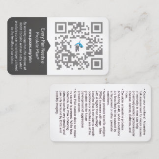 Tarjeta De Visita Cada hombre necesita un plan de próstata®