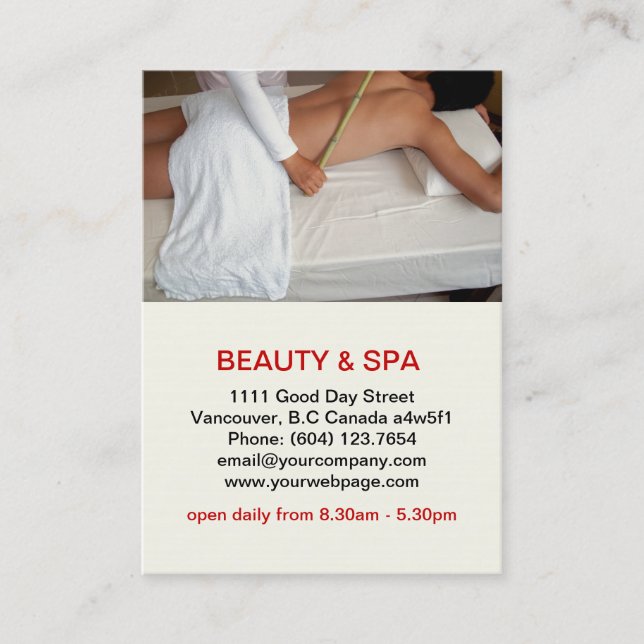 Tarjeta de visita Cadaverine Beauty Spa Salon (Anverso)