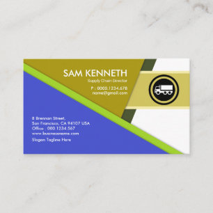 Tarjeta De Visita Cadena de suministro de vías triangulares futuris