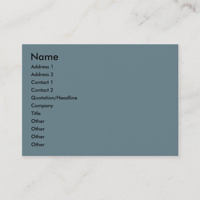 Tarjeta de visita Cadet Blue (Anverso)