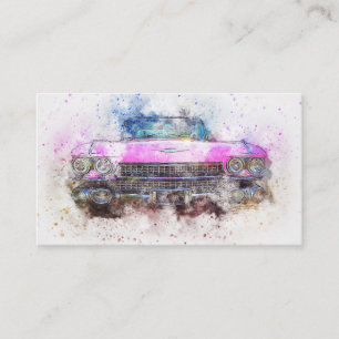 Tarjeta De Visita Cadillac rosa