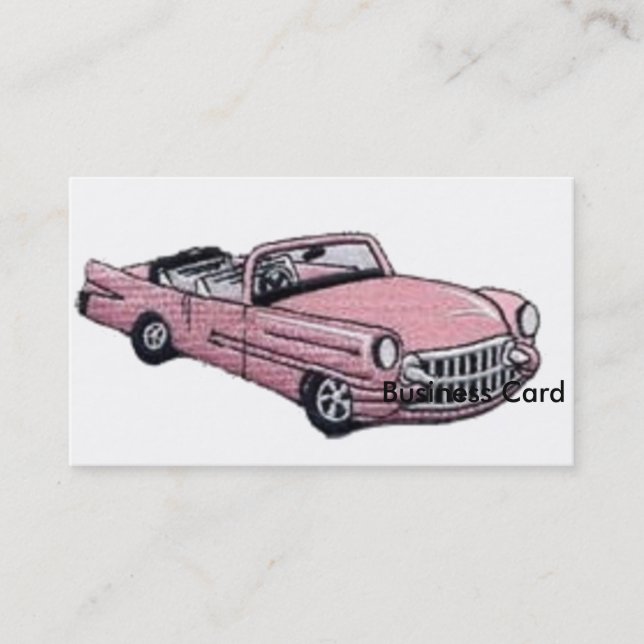 Tarjeta De Visita Cadillac rosa (Anverso)