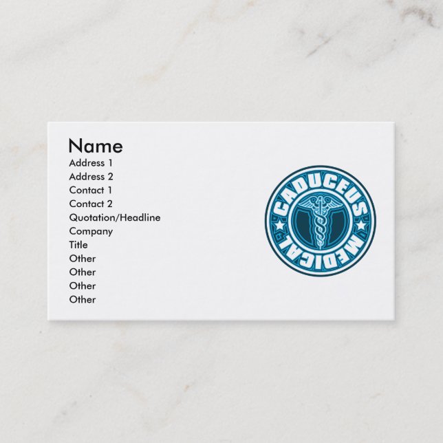 Tarjeta De Visita Caduceo (Anverso)