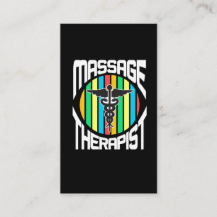 Tarjeta De Visita Caduceo del terapeuta del masaje - terapeuta