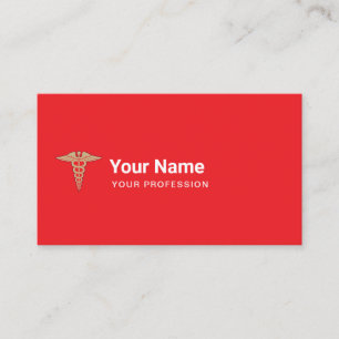 Tarjeta De Visita Caduceo Médico Enfermera Doctor Personalizado