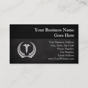 Tarjeta De Visita Caduceo Médico Laurel
