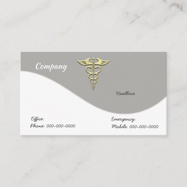 Tarjeta De Visita Caduceus Gold (Anverso)