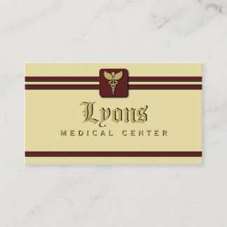Tarjeta De Visita Caduceus Médica médico Crema de atención de salud