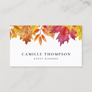 Tarjeta De Visita Cae acuarela rusa en otoño