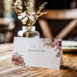 Tarjeta De Visita Caer Enamorada | Autumom Blooms Boda Place Card
