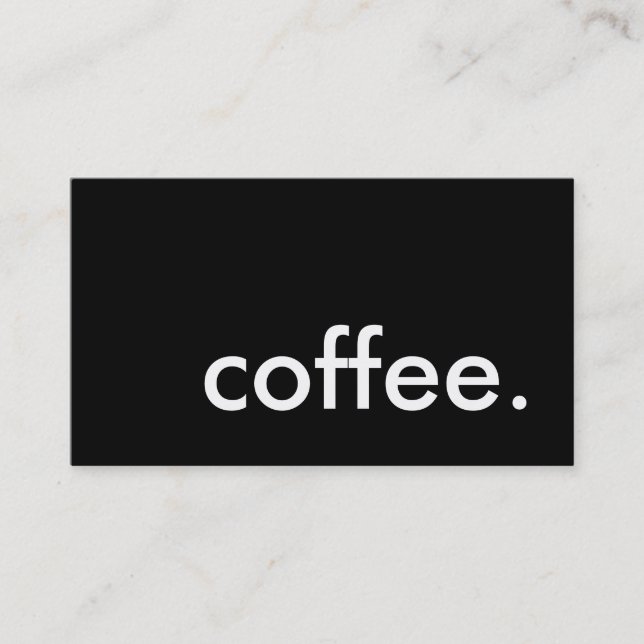 Tarjeta De Visita café. (Anverso)