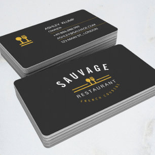 Tarjeta De Visita Café anaranjado del restaurante del abastecimiento