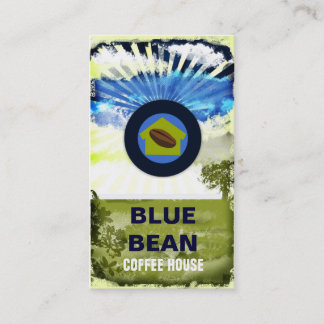 Tarjeta De Visita Café azul de la haba de la CROMATOGRAFÍA GASEOSA