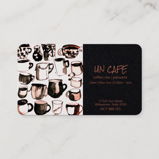 Tarjeta De Visita Cafe Business Card (Anverso)