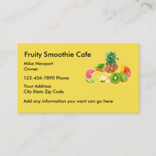 Tarjeta De Visita Café Businesscards del Smoothie