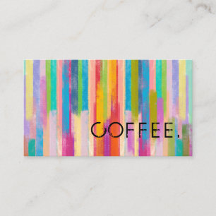 Tarjeta De Visita Café de fidelidad de color acuático