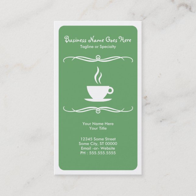 Tarjeta De Visita café de la MOD (Anverso)